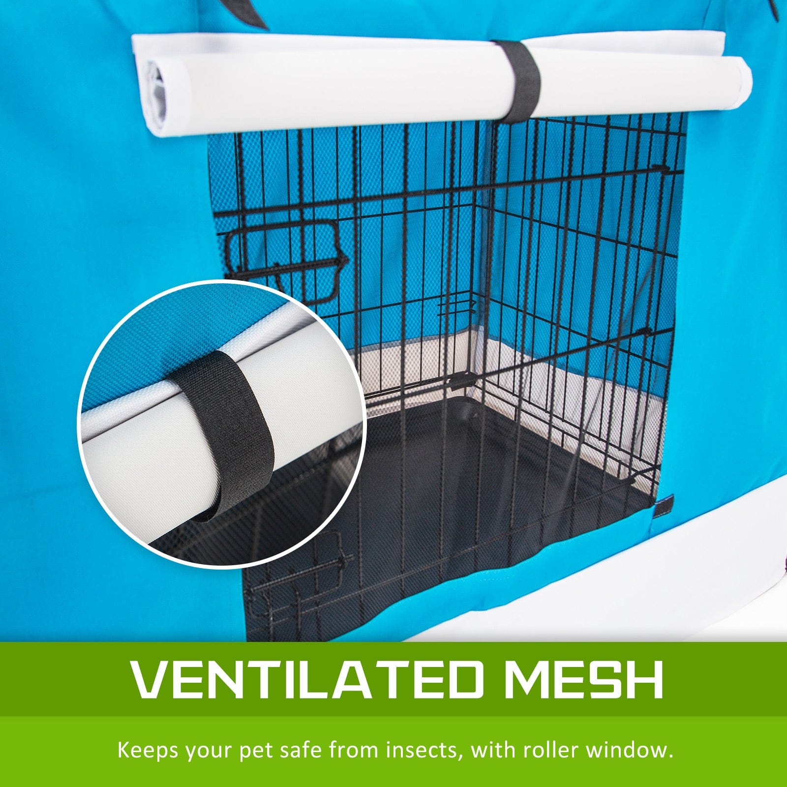 Dog Playpens & Gates - Blue Cage Cover Enclosure For Wire Dog Cage Crate 24/30/36/42/48inch