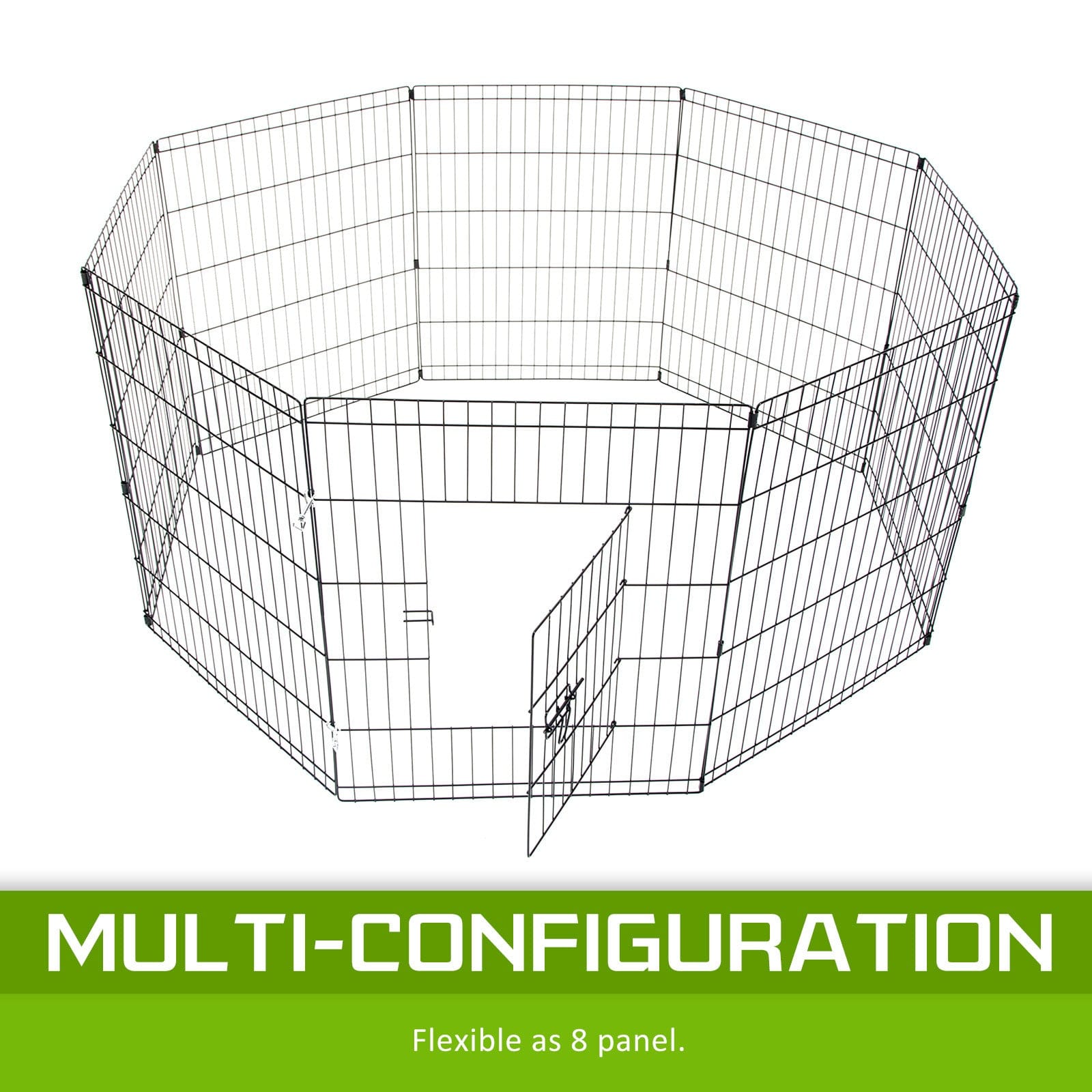 Dog Playpens & Gates - Pet Playpen Foldable Dog Cage 8 Panel 30in - photo 12