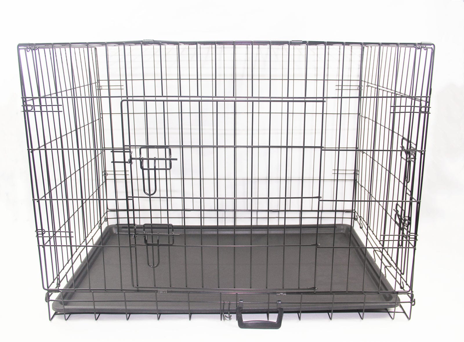 24' Portable Foldable Dog Cat Rabbit Collapsible Crate Pet Cage With Cover, Cat Carriers & Crates