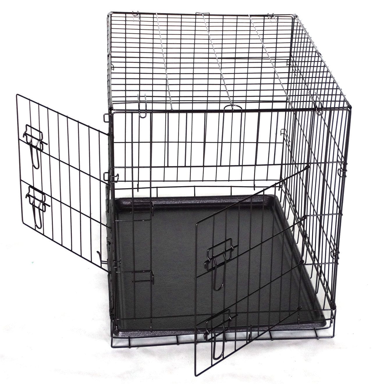 48' Collapsible Metal Pet Dog Crate Cat Rabbit Cage With Mat | Versatile Comfy Ideal Dogs