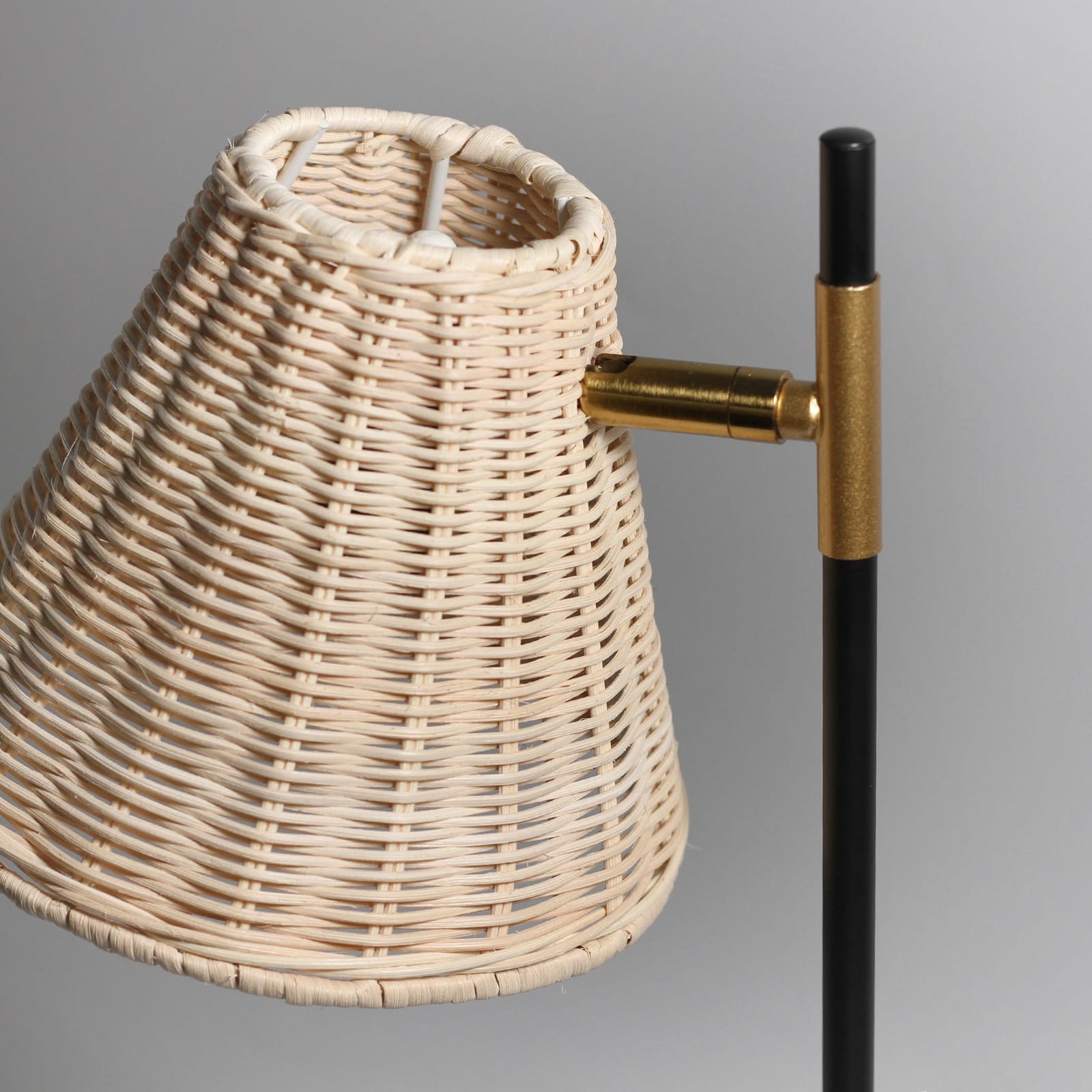 Yvette Rattan Floor Lamp with Table Lamps
