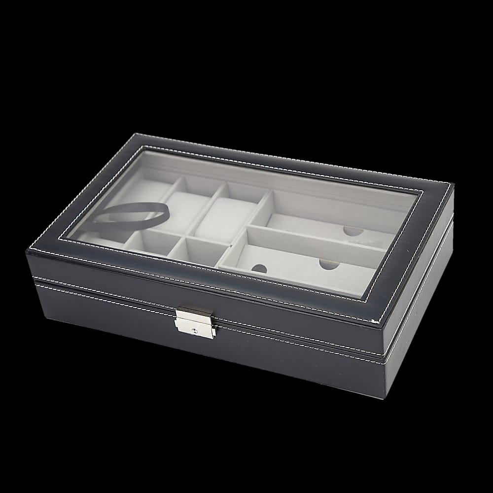 Pu Leather Watch Sunglass Eyeglasses Display Box (6+3 Grid) | Arts & Crafts - photo 13