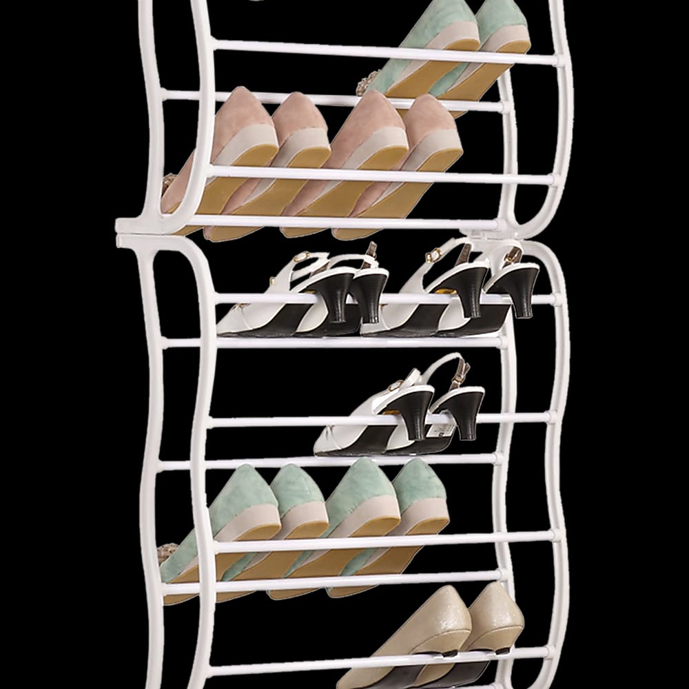 Over-The-Door Shoe Organizer Rack, Pair Holder Shelf