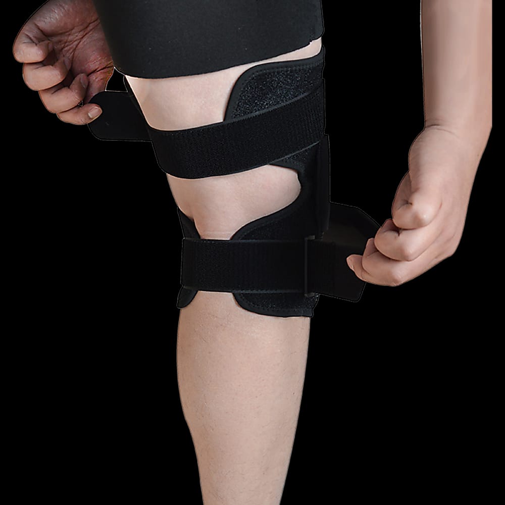 Hinged Knee Brace Support for ACL/MCL Ligament | Wraparound Black - photo 13