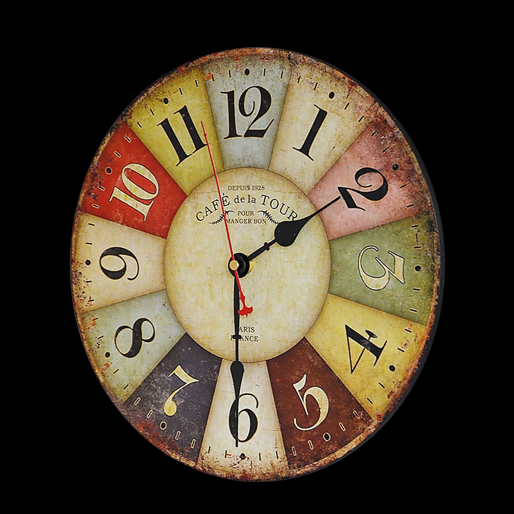 Kitchen Office Retro Timepiece - Large Colourful Wall Clock - photo 11