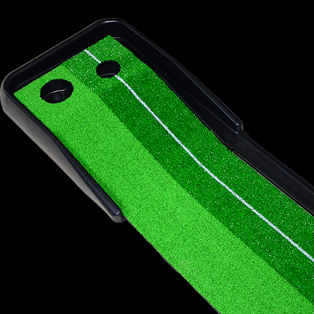 Indoor Practice Putting Green - Inclined Ball Return Mat | Green colour