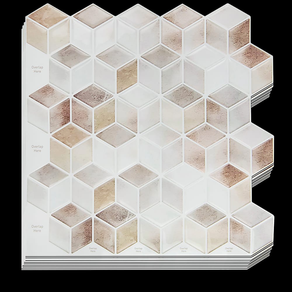 Tiles 3D Peel And Stick Wall Tile Shell Mosaic 10 Sheets