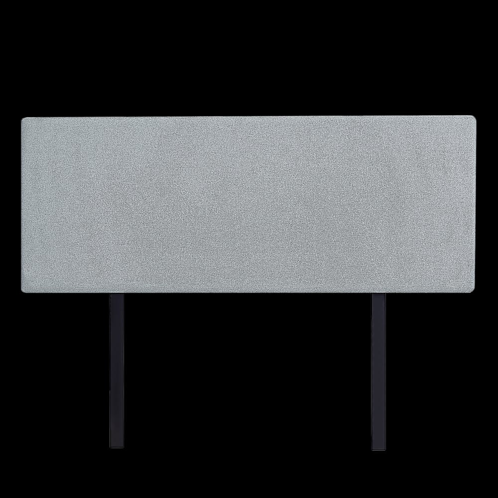 Linen Fabric Queen Bed Deluxe Headboard Bedhead - Stone Grey