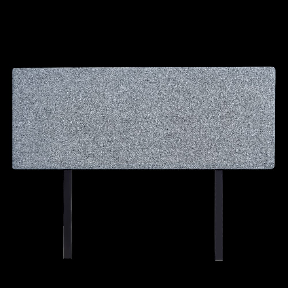 Linen finish - Linen Fabric Queen Bed Deluxe Headboard Bedhead - Berlin Blue