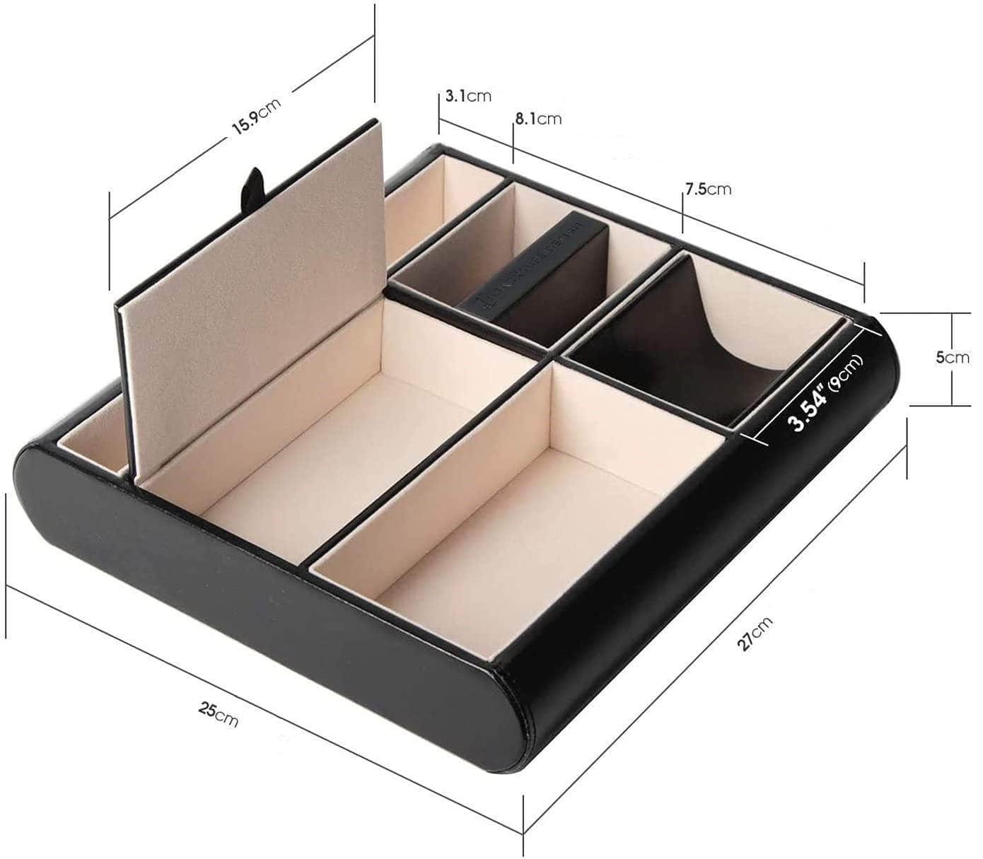 Valet Tray Leather Multi Catch Storage Box