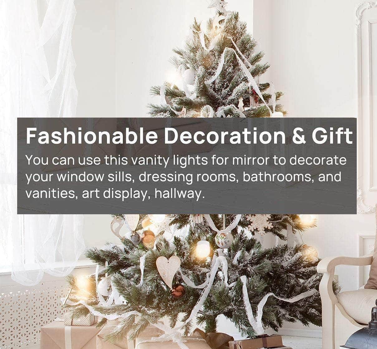 Vanity Style LED Makeup Lights Mirror with 3 Color Modes Lights Bulbs