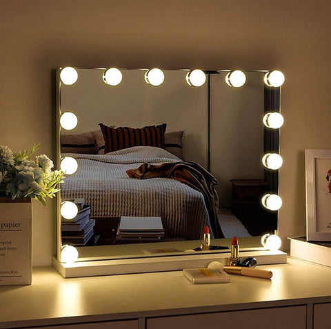 Vanity Style LED Makeup Lights Mirror with 3 Color Modes Lights Bulbs