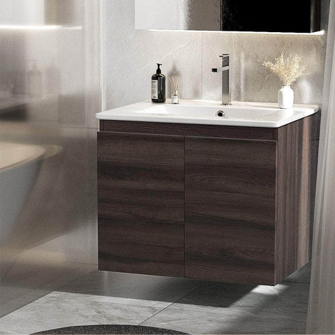 Vanity Unit 600mm with Basin Walnut