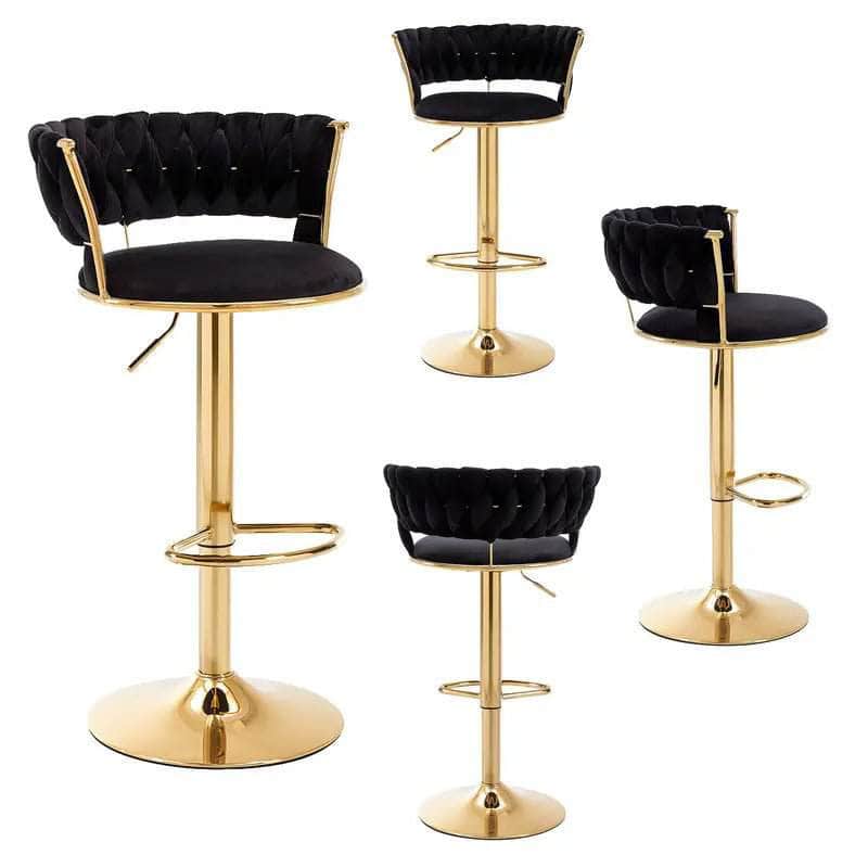 Velvet Bar Stools - Stylish & Comfortable (Set of 2)