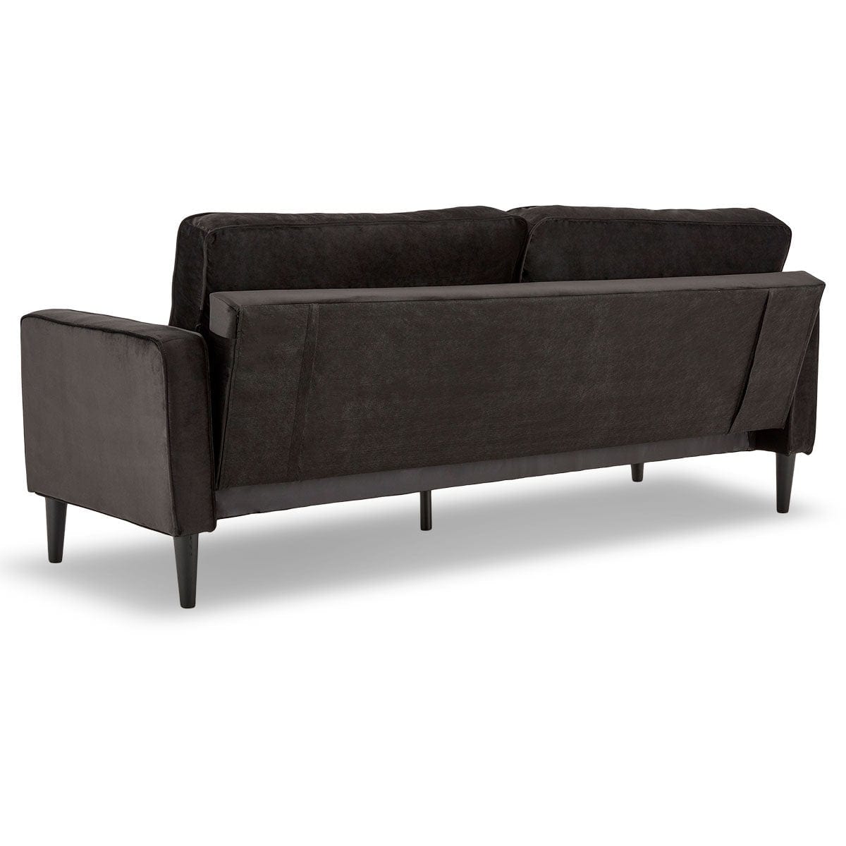 Velvet Sofa Bed Couch Furniture Lounge Suite - Black