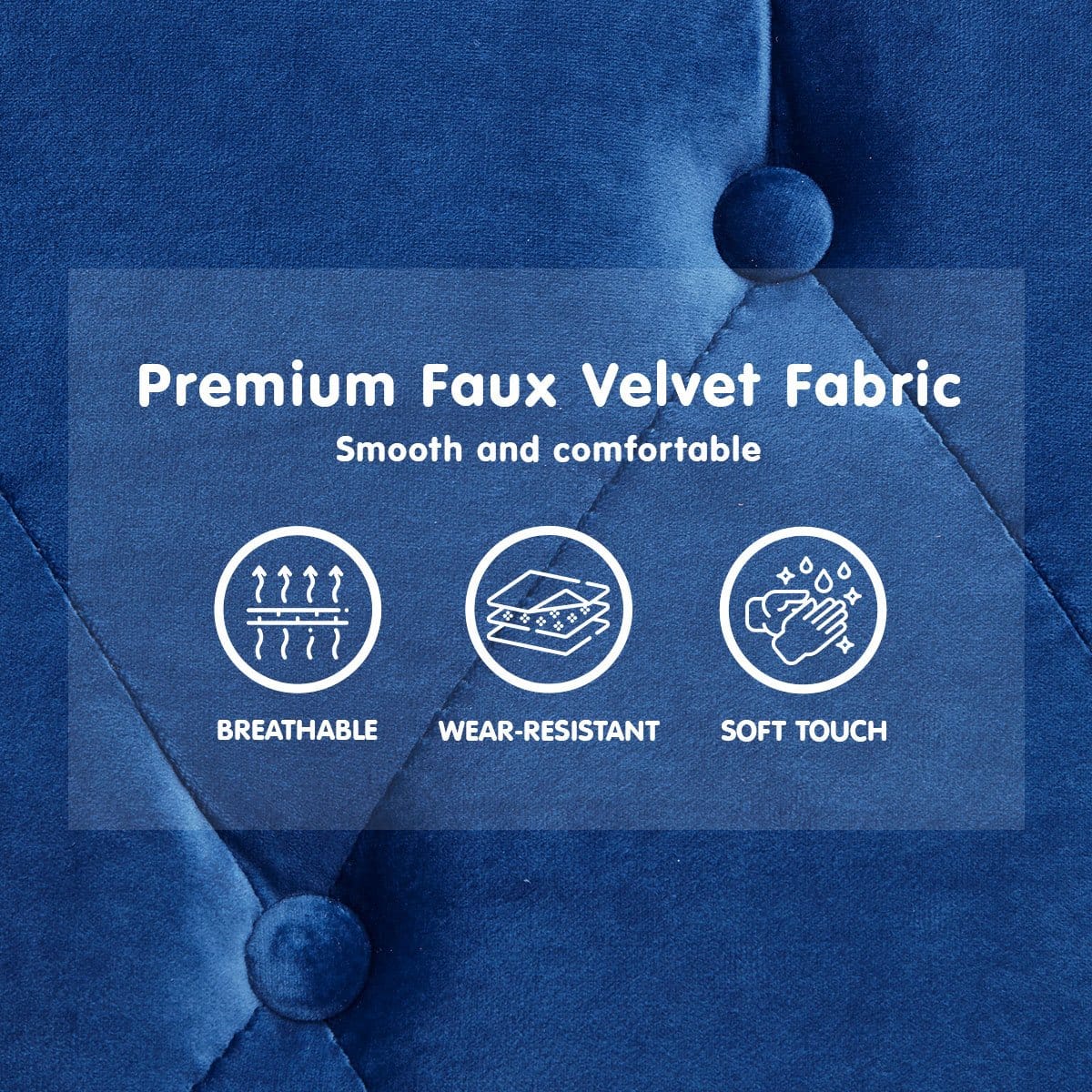 Velvet Sofa Bed Couch Furniture Lounge Suite Futon Blue, Blue colour