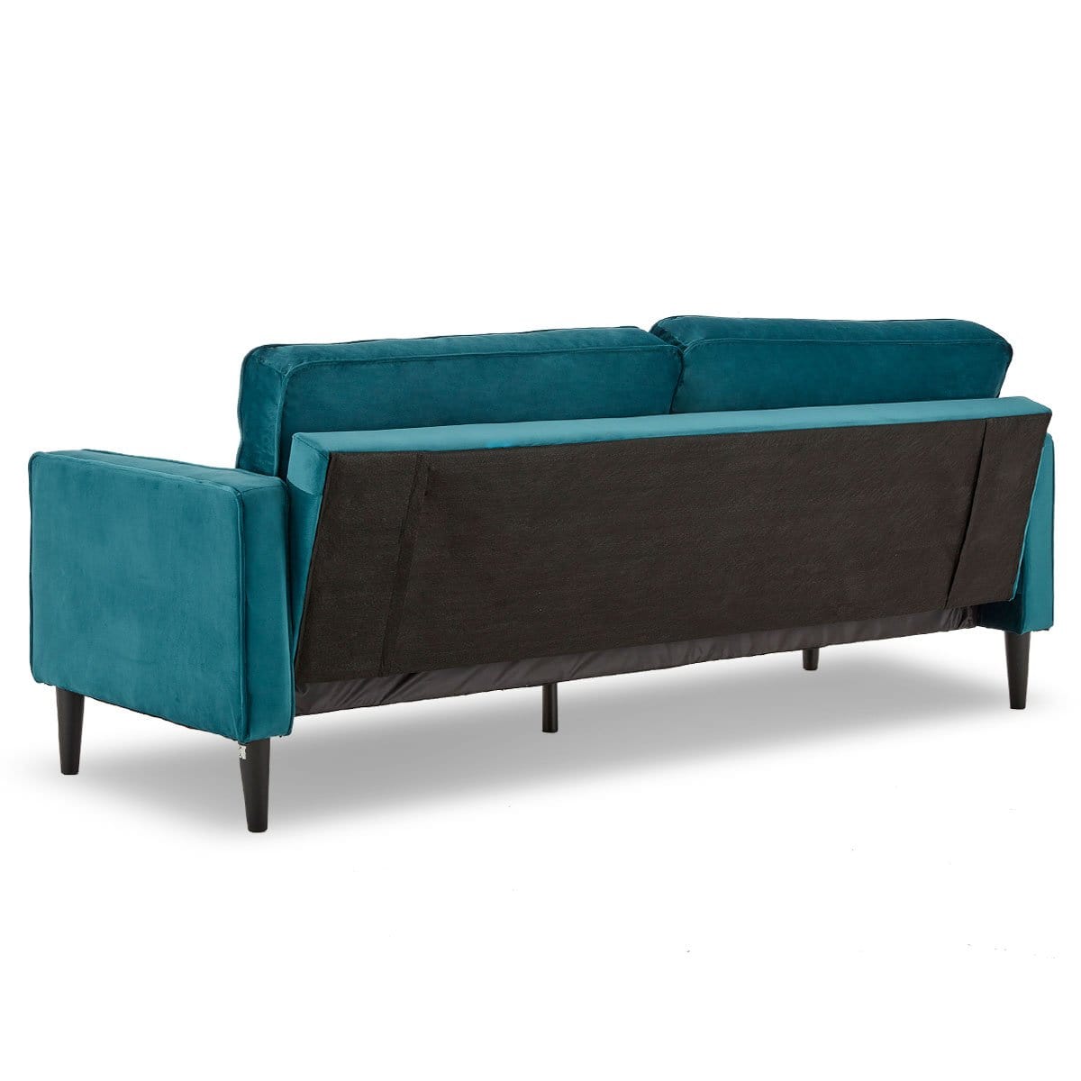 Velvet Sofa Bed Couch Furniture Lounge Suite Seat Blue