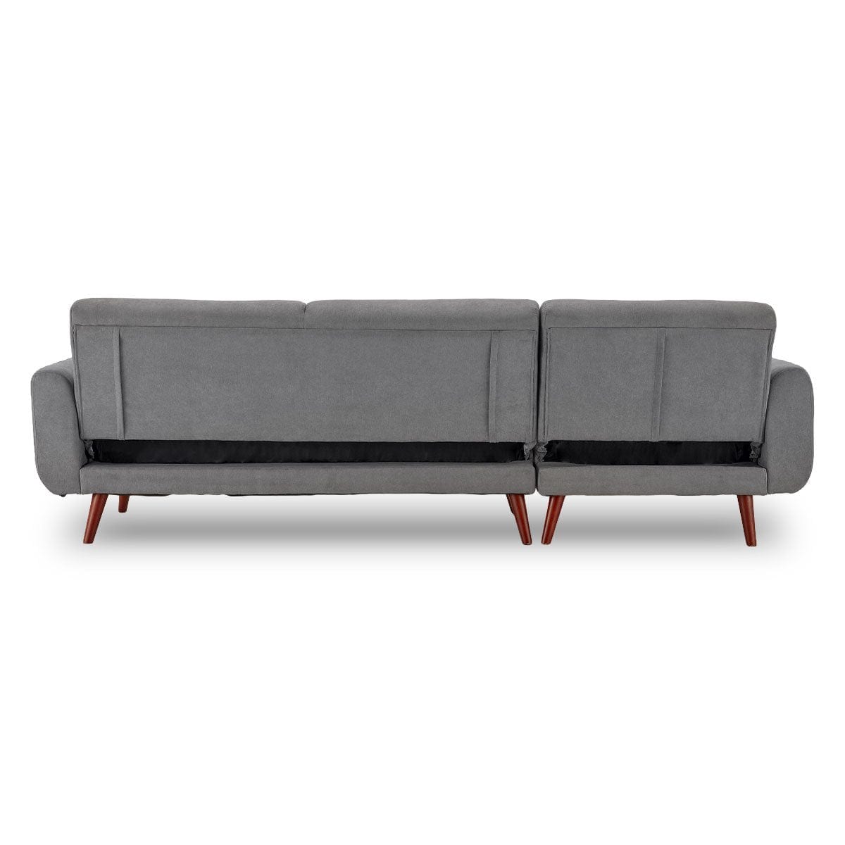 Velvet Sofa Bed Couch Lounge Chaise Cushions Light Grey
