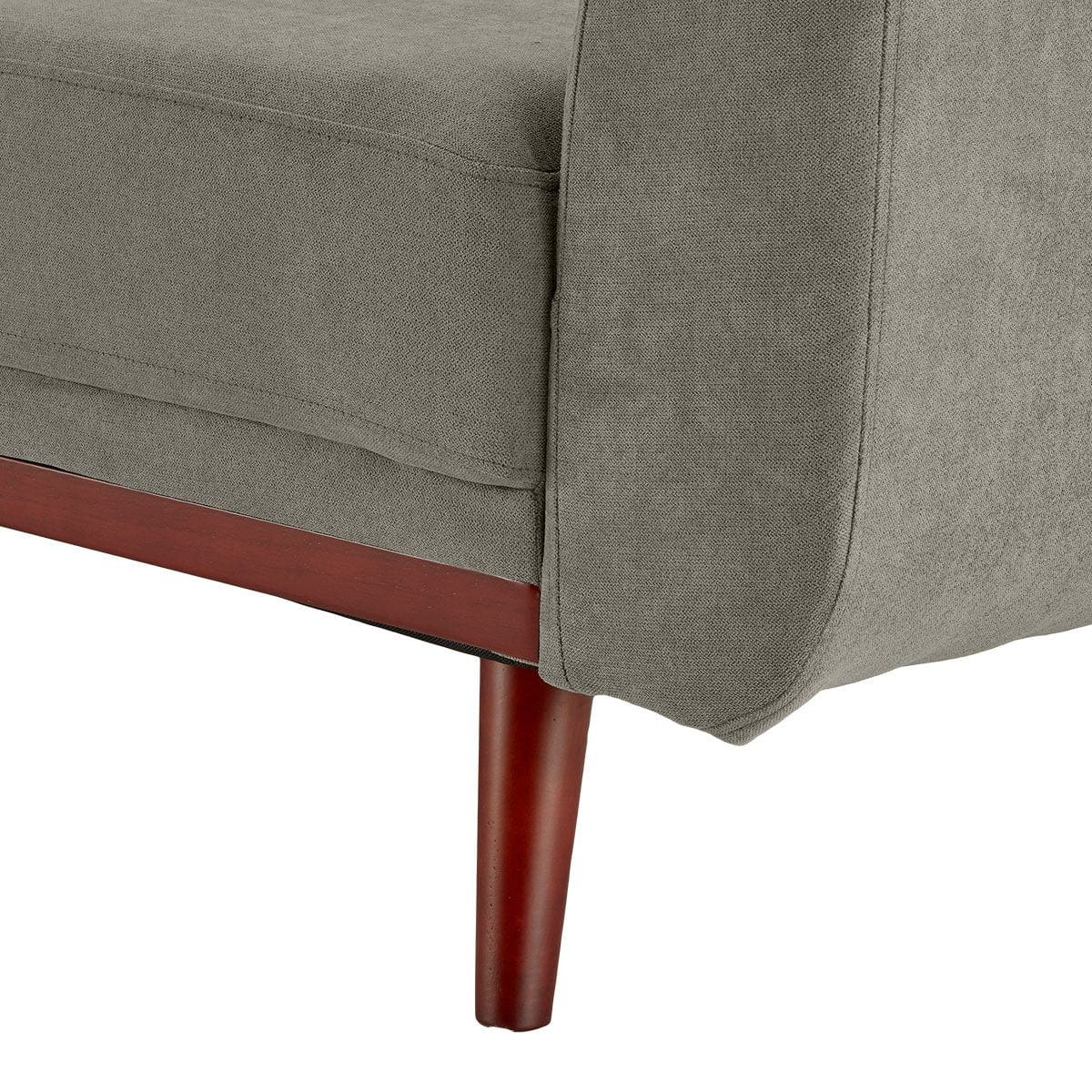 Velvet Sofa Bed Couch Lounge Chaise Cushions Light Grey