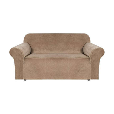 Velvet Sofa Cover 2 Seater (Blush Brown) HM-SF-105-RD