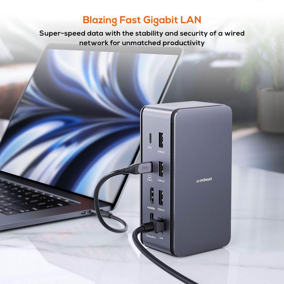 Versatile 14-in-1 USB4 Docking Station for 8K Video and Lightning-Fast 40Gbps Data