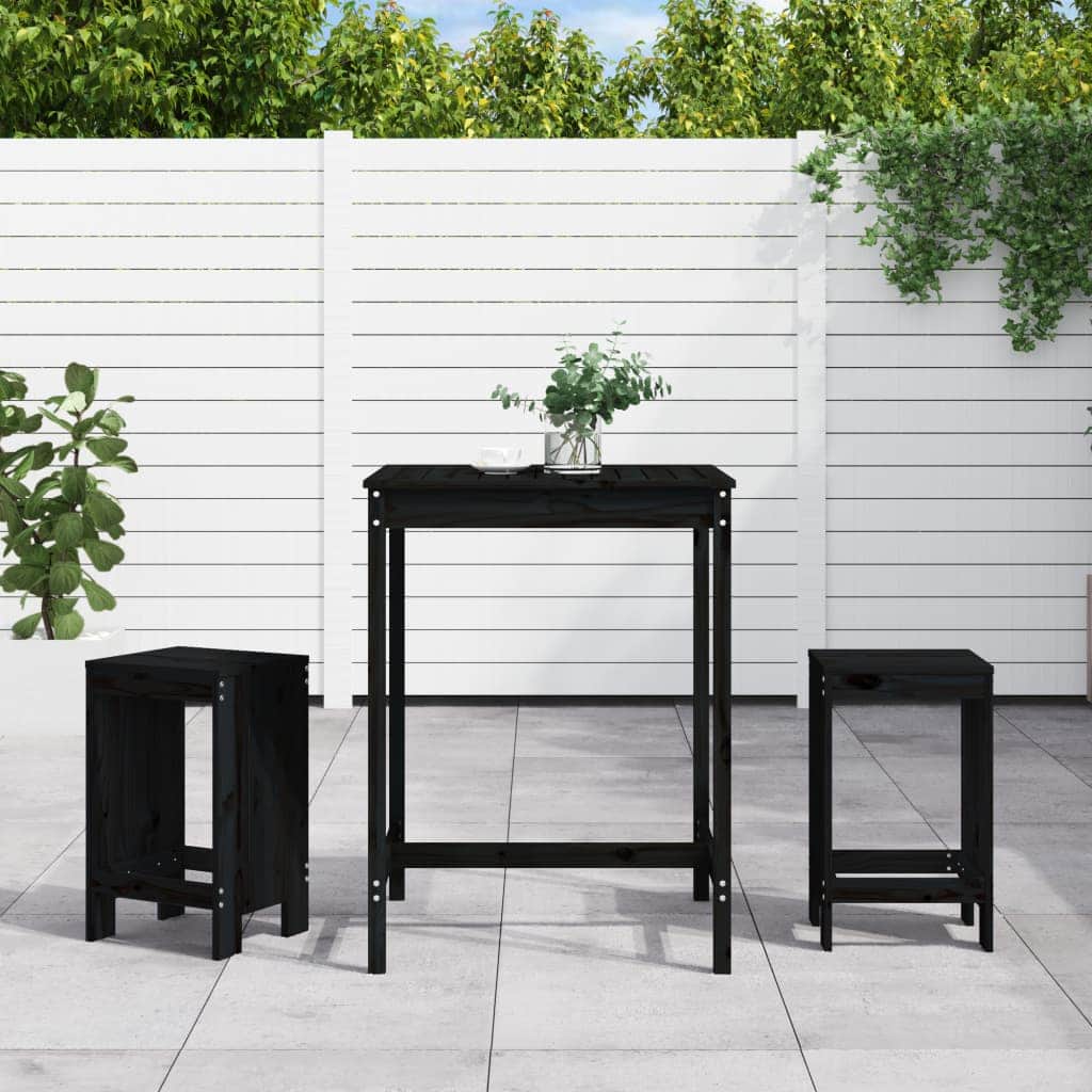 Versatile 3 Piece Garden Bar Set Relaxing Seating Garden Leisure