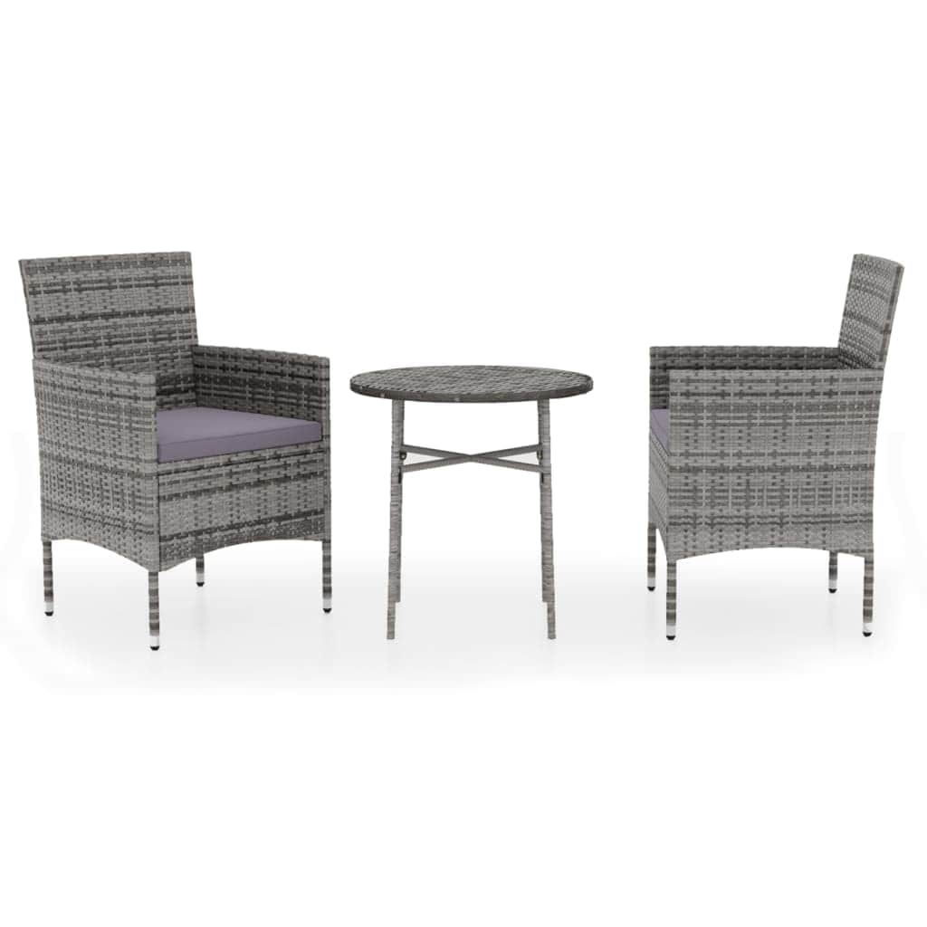 Versatile 3 Piece Garden Dining Set Indoor Outdoor Use Garden Leisure