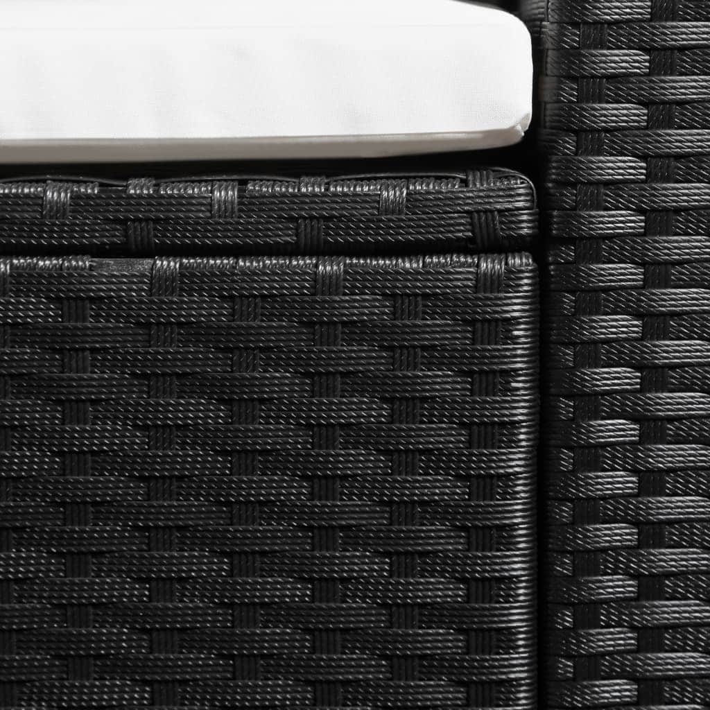 Versatile 3 Seater Garden Sofa Black Outdoor Retreat Urban Style
