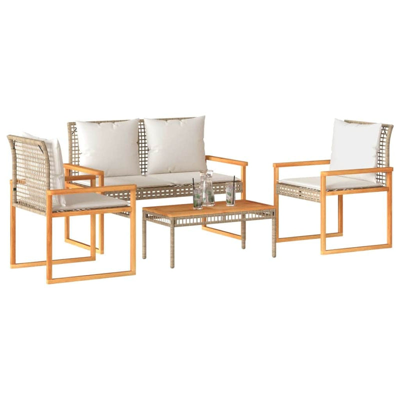 4 PCS Garden Lounge Set Daily Living Essential