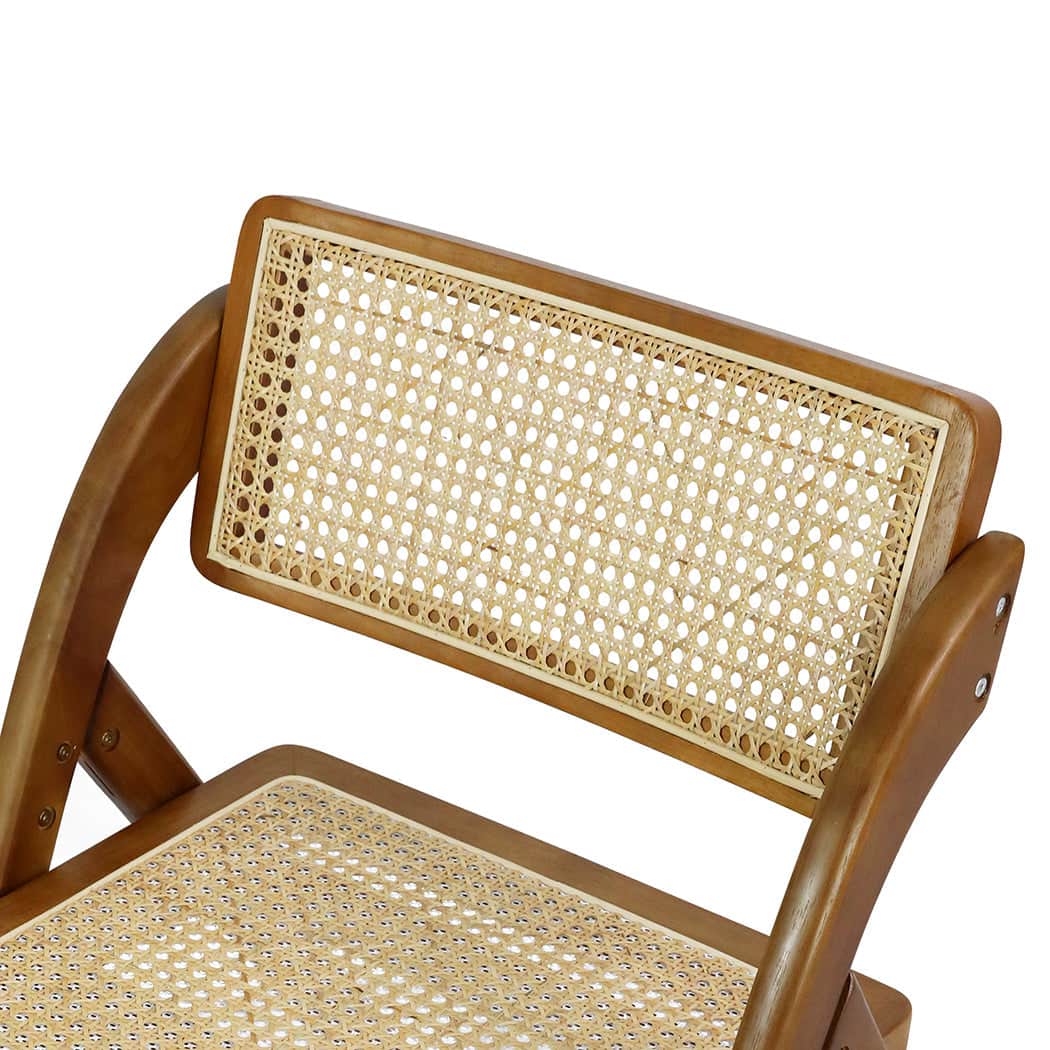 Versatile 4X Foldable Rattan Dining Chairs  Adjustable Height