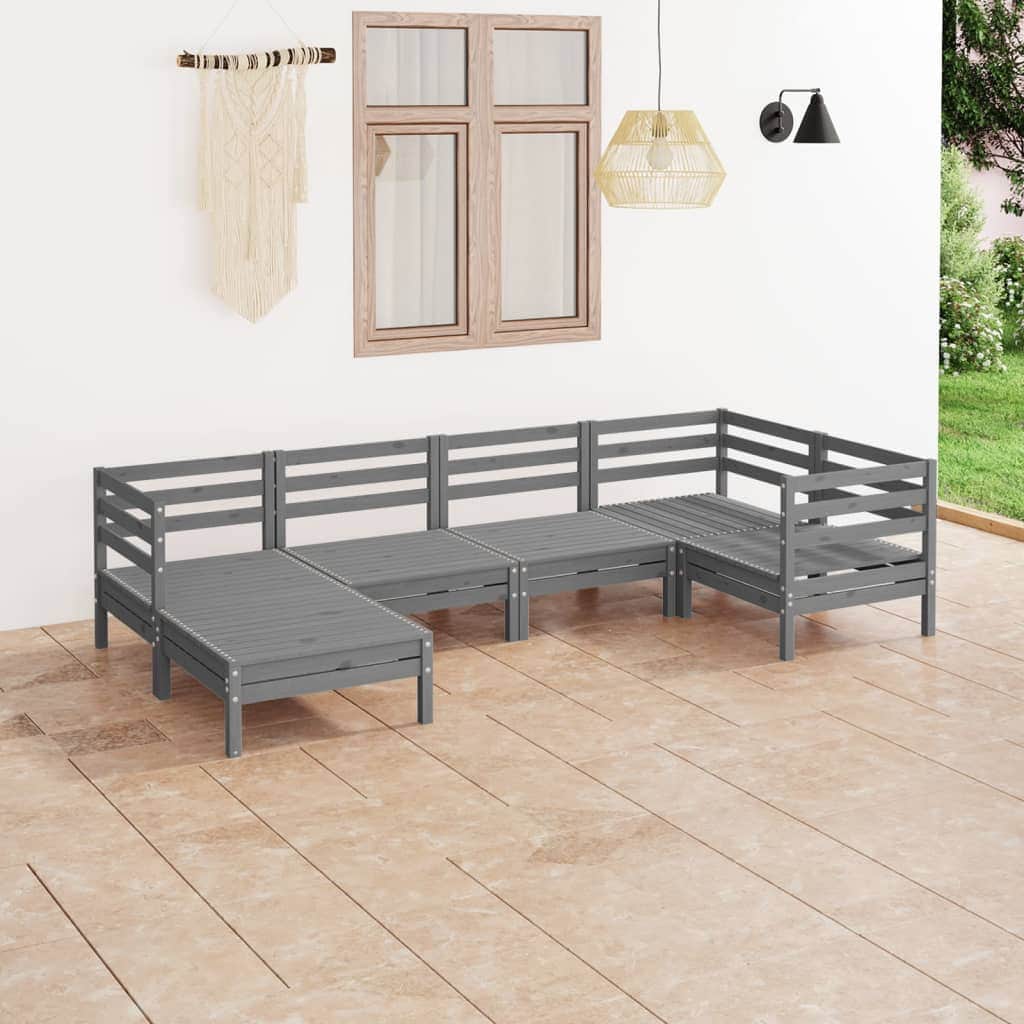 Versatile 6 Piece Garden Lounge Set Indoor Outdoor Use Patio Relax