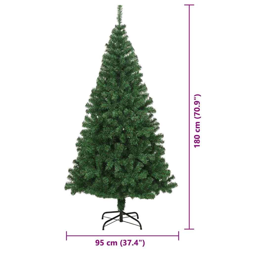 Versatile Artificial Christmas Tree Green 180cm PVCSteel and Plastic