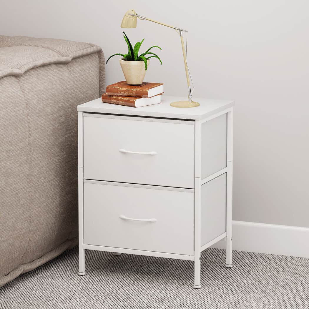 Versatile Bedside Table Storage Nightstand Bedroom Storage  Sleek