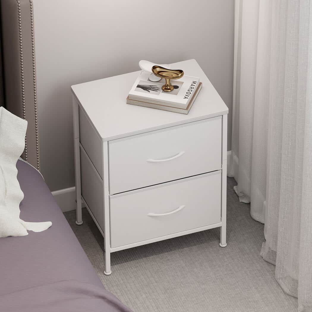 Versatile Bedside Table Storage Nightstand Bedroom Storage  Sleek