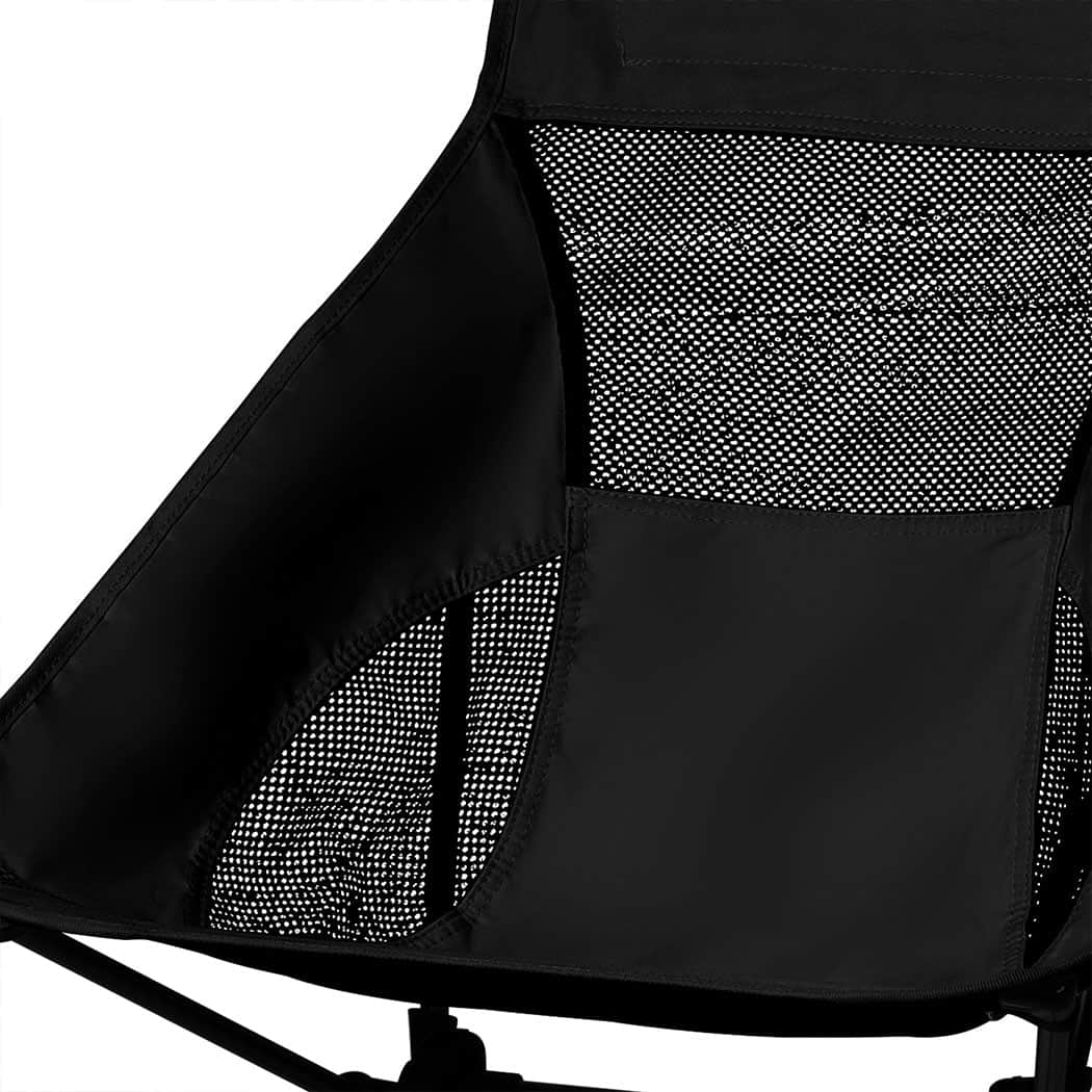 Versatile Camping Chair Folding Outdoor Large Black  Foldable
