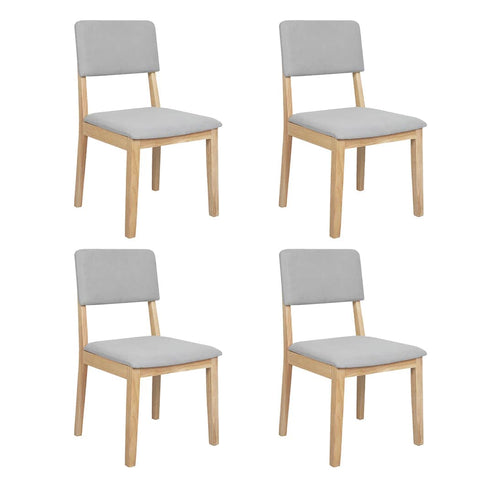 Versatile Dining Chairs 4 Upholstered Kitchen Chair  Wood Finish