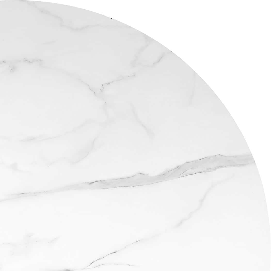 Versatile Dining Table Round Rubberwood Base 120cm White 120 CM