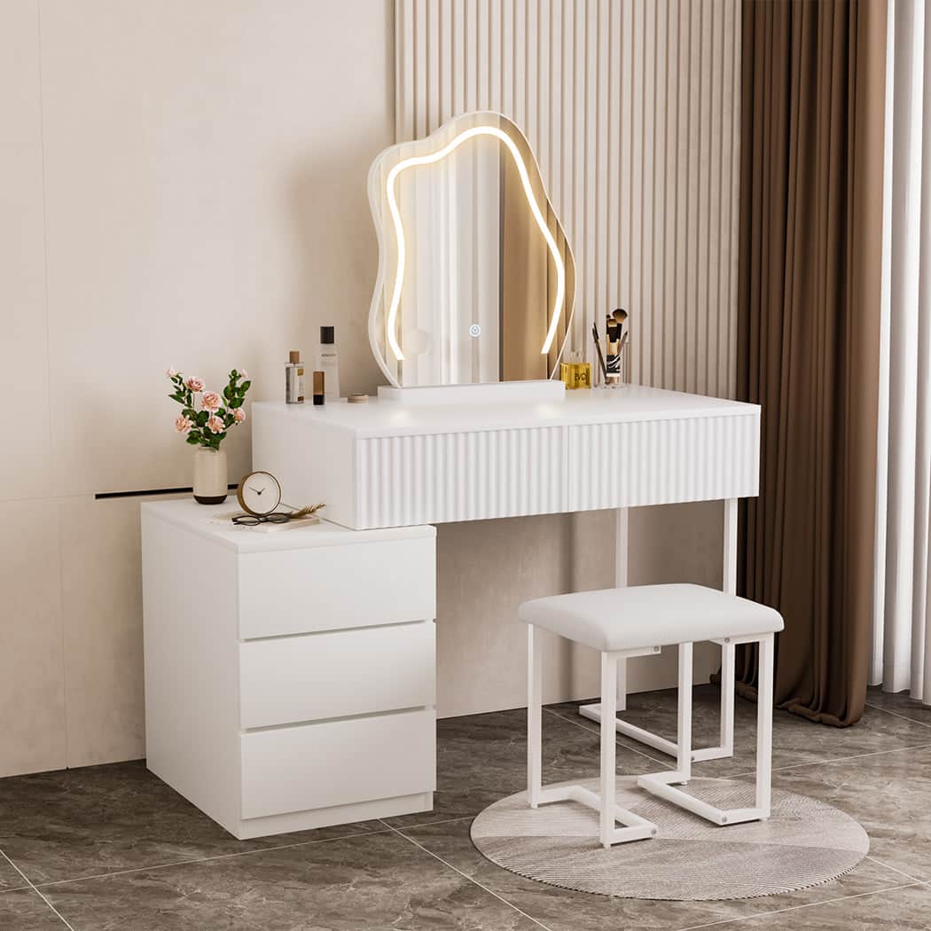 Versatile Dressing Table Stool Set with Mirror Led  Premium Quality