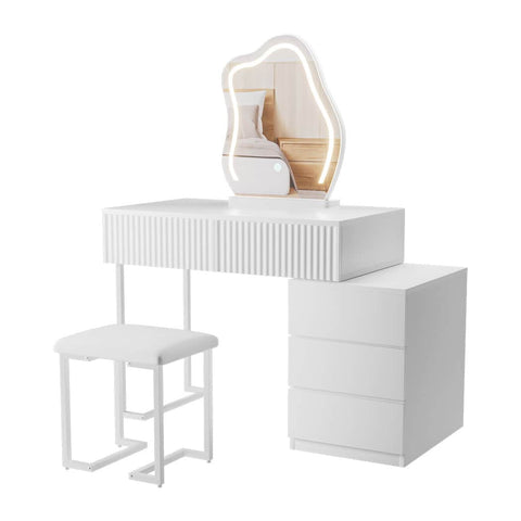 Versatile Dressing Table Stool Set with Mirror Led  Premium Quality