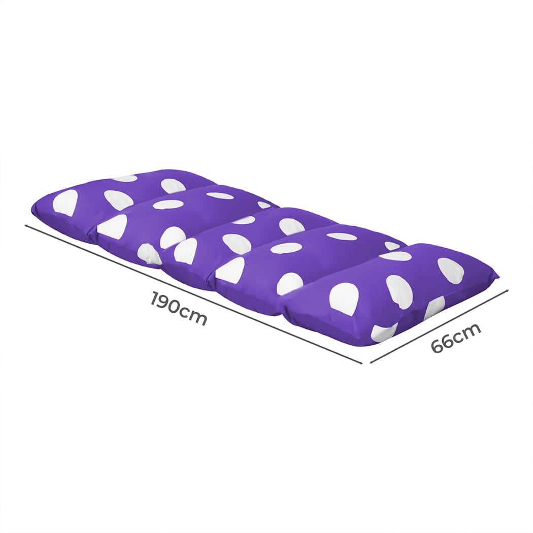 Versatile Foldable Mattress Kids Pillow Purple Medium  Space-Saving