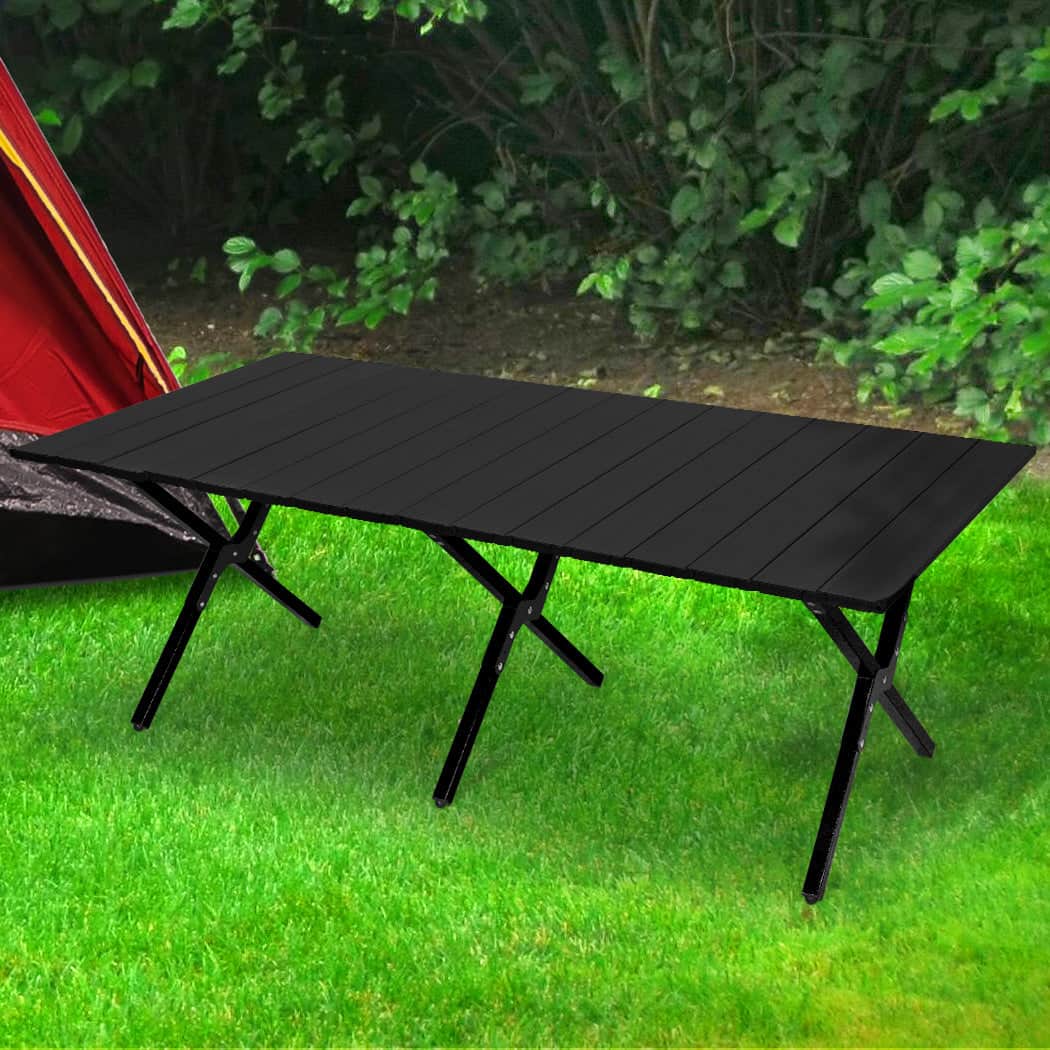 Versatile Folding Camping Table Portable Black  Scandi Inspired
