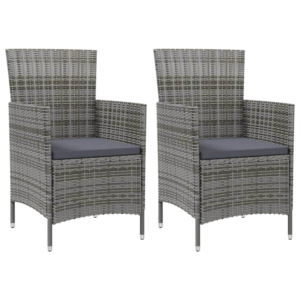 Versatile Garden Chairs with Cushions 2 Relaxing Seating Urban Style
