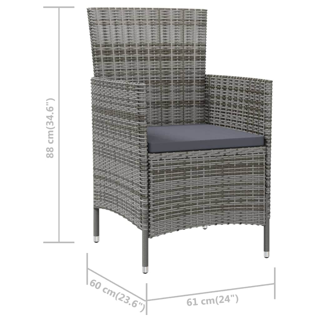 Versatile Garden Chairs with Cushions 2 Relaxing Seating Urban Style