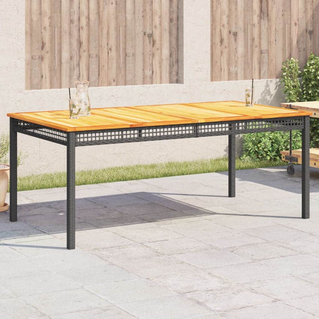 Versatile Garden Table Black 180x90x75 cm Home Decor Accent Boho