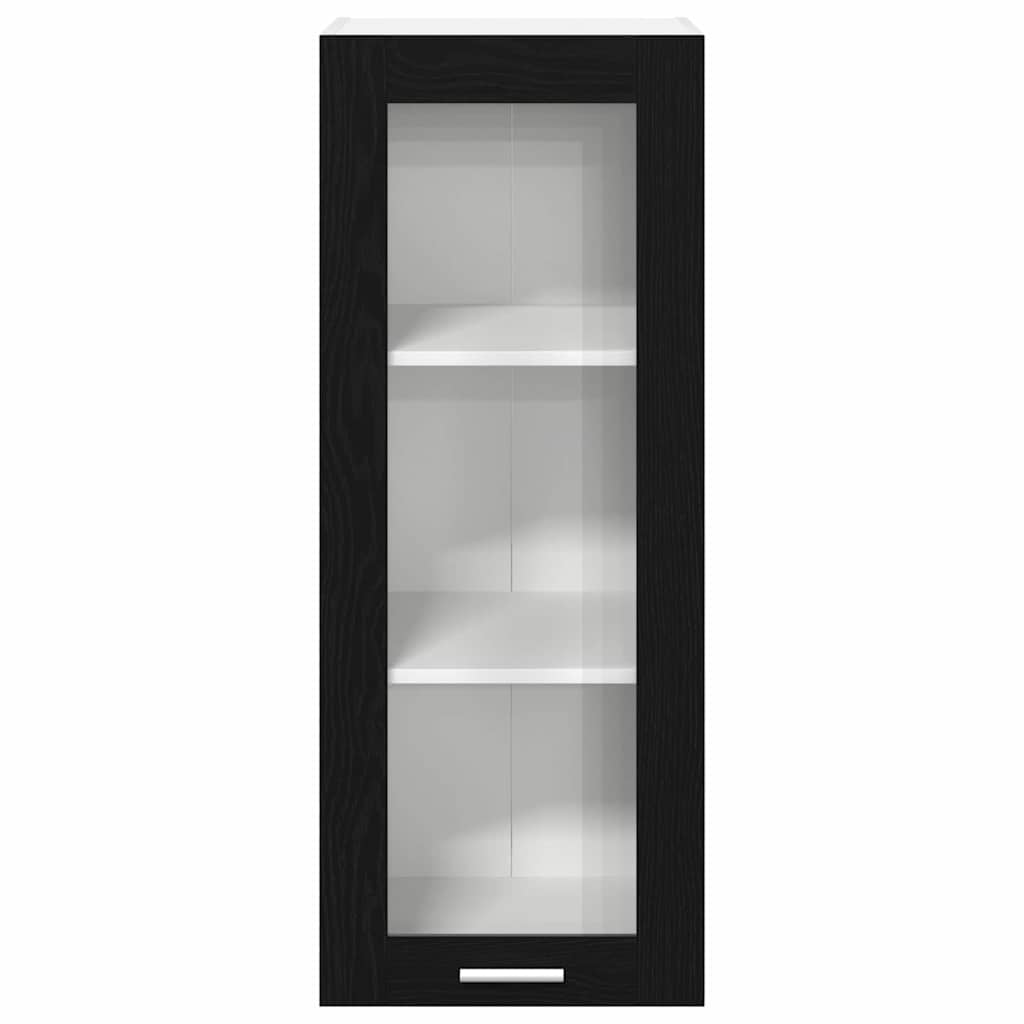Versatile Hanging Cabinet Riga Black Oak Engineered Wood - Sturdy