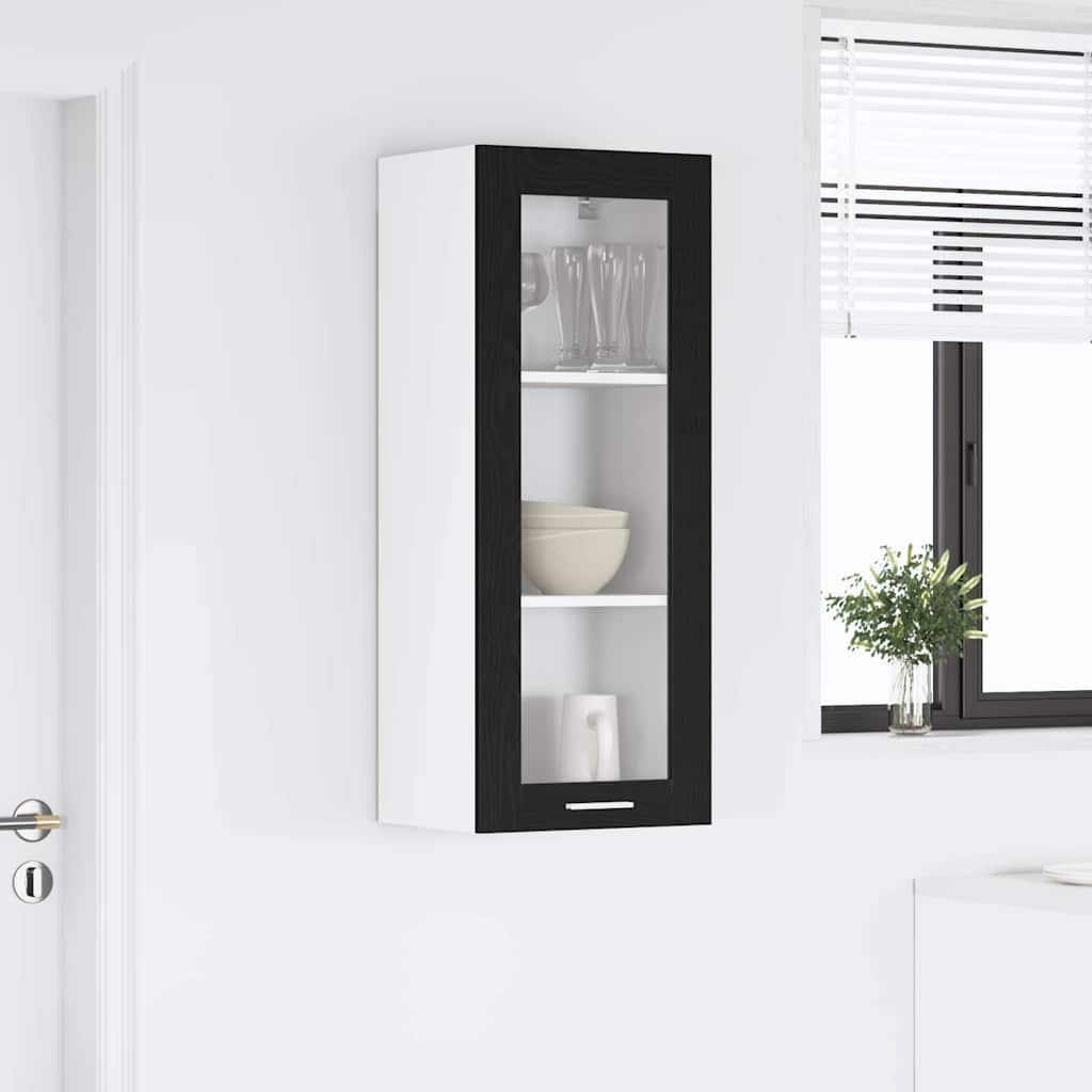 3vty - Versatile Hanging Cabinet Riga Black Oak Engineered Wood - Sturdy