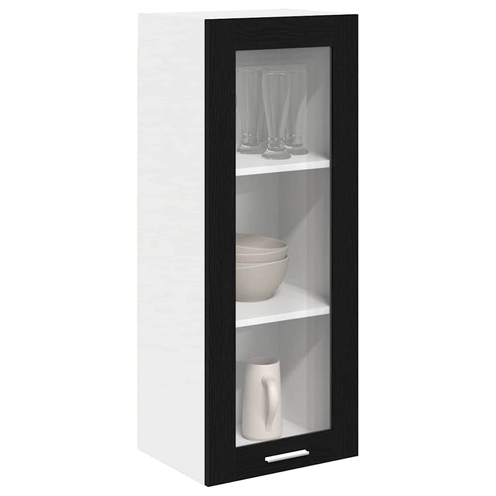 Versatile Hanging Cabinet Riga Black Oak Engineered Wood - Sturdy