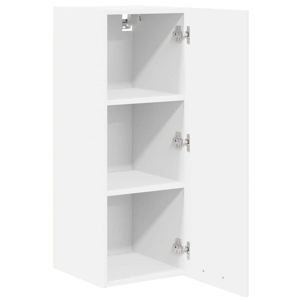 Wood finish - Versatile Hanging Cabinet Riga White Engineered Wood - Durable
