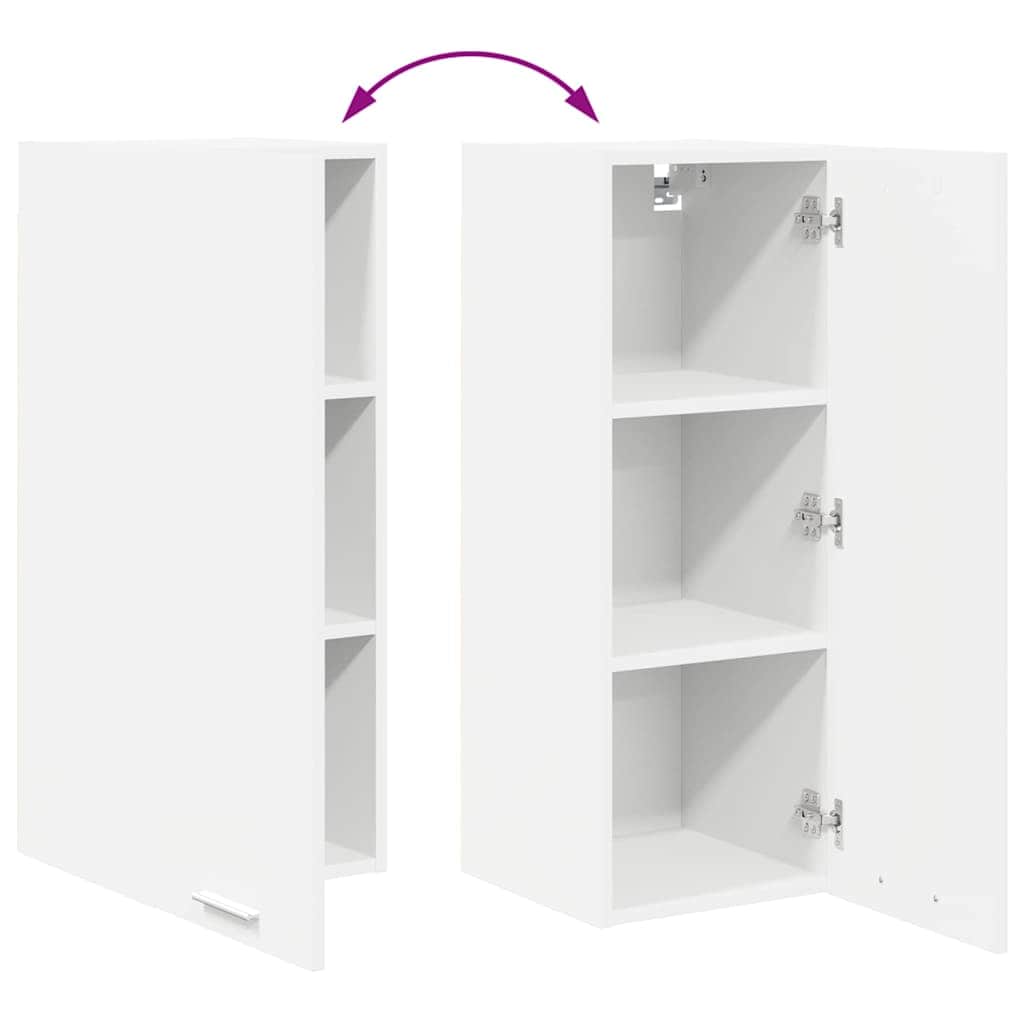 Versatile Hanging Cabinet Riga White Engineered Wood - Durable