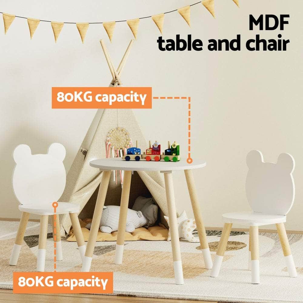 Versatile Kids Table and Chairs Set - 3 Piece
